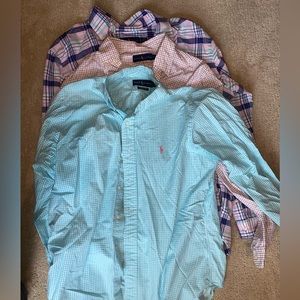 Ralph Lauren Mens Button Down Shirts. Size L